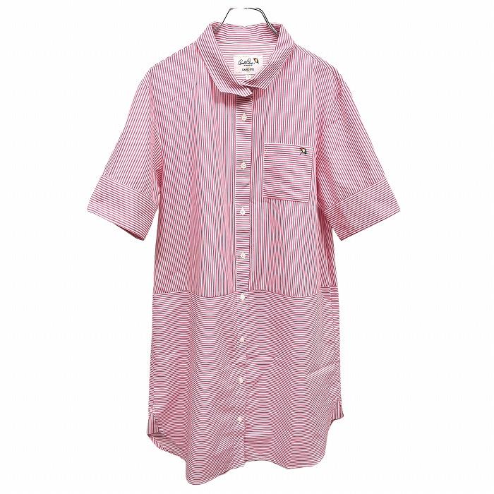 20413　アーノルドパーマー　半袖シャツ　ピンクＸ白ストライプ　サイズ3 20413アーノルドパーマー半袖シャツピンクX白ストライプサイズ3