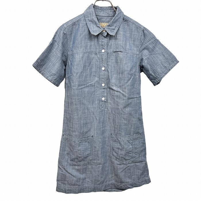 Patagonia ドット柄 オーガニックコットン ヘンプ 開襟シャツ ネイビー 2000年代 2000s パタゴニア アウトドア 開襟シャツ 紺 ネイビー
