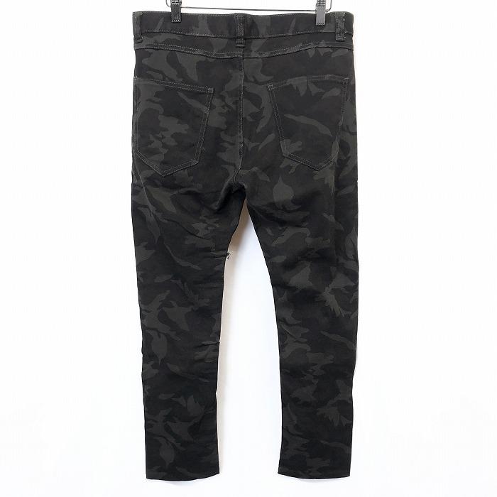 インプ imp ダメージパンツ 迷彩柄 USED加工 クラッシュ加工 ジップ