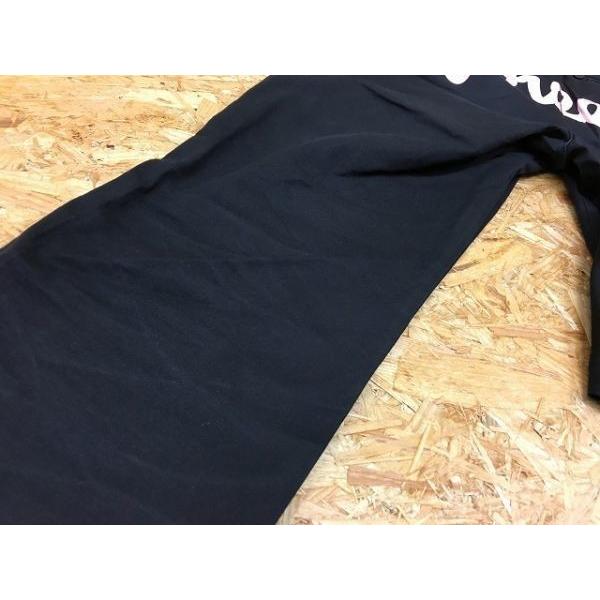 le coq sportif ルコックスポルティフ 若干テーパード ストレッチ パンツ両面ロゴ入り プリント 刺繍 サイズ7 黒×薄ピンク レディース | le coq sportif | 07