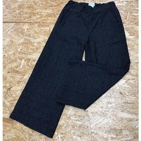 CIAOPANIC TYPY チャオパニックティピー Mサイズ レディース パンツ チェック 裏地 起毛 ワンタック ウエストゴム ロング グレー×ブラック | CIAOPANIC TYPY