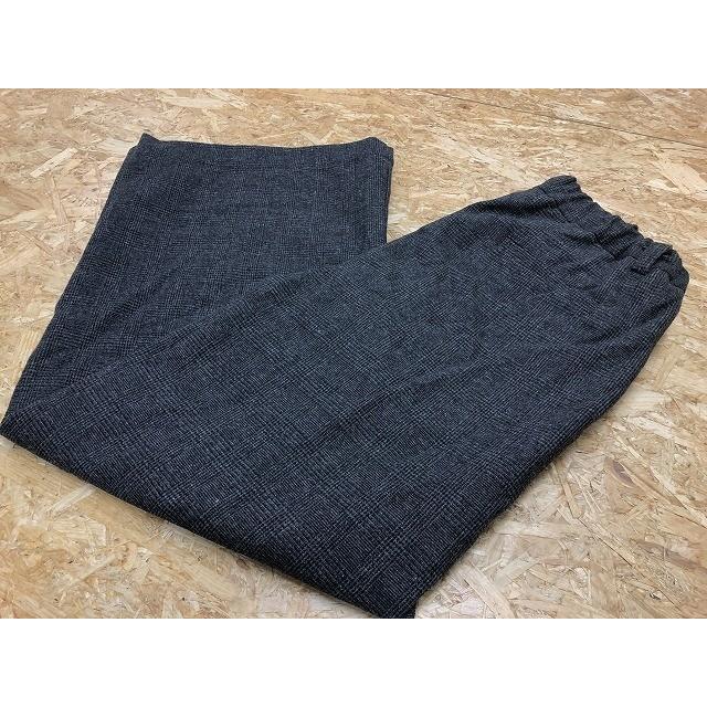 CIAOPANIC TYPY チャオパニックティピー Mサイズ レディース パンツ チェック 裏地 起毛 ワンタック ウエストゴム ロング グレー×ブラック | CIAOPANIC TYPY | 01