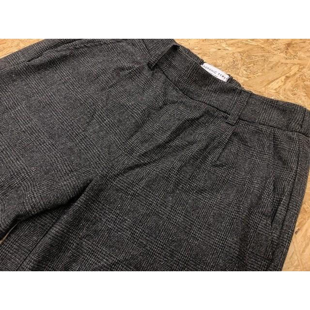 CIAOPANIC TYPY チャオパニックティピー Mサイズ レディース パンツ チェック 裏地 起毛 ワンタック ウエストゴム ロング グレー×ブラック | CIAOPANIC TYPY | 04