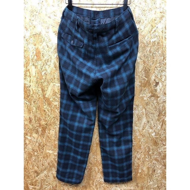 Gu ジーユー サイズ79 メンズ パンツ 前身頃側のみ膝まで裏地付き チェック柄 テーパード ウール系 ロング グリーン ダークネイビー Pl Undo Rowa ヤフー店 通販 Yahoo ショッピング