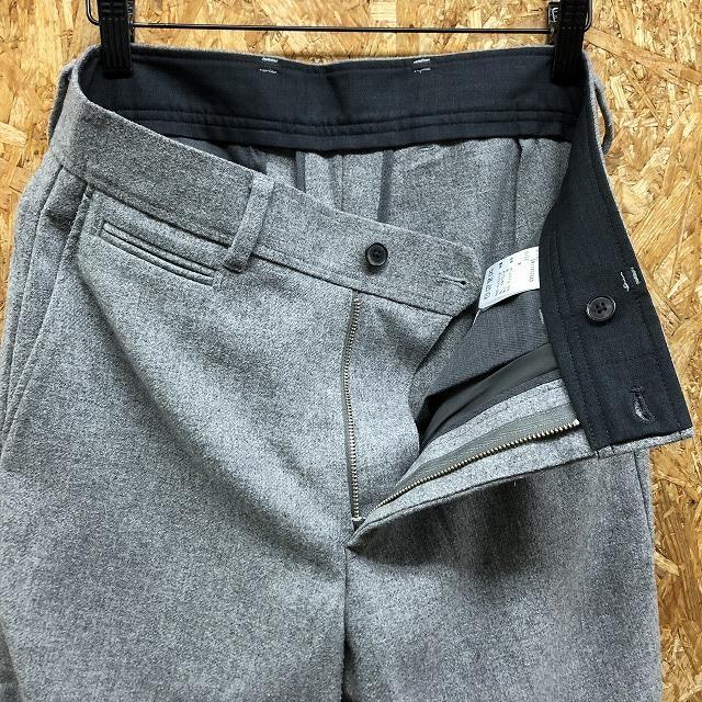 Global Work グローバルワーク Mサイズ メンズ パンツ ダブル テーパード 無地 ポリエステル ウール ポリウレタン ヘザーグレー 杢灰色 Pl Undo Rowa ヤフー店 通販 Yahoo ショッピング