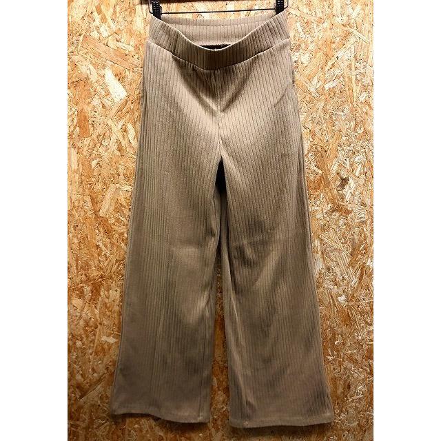 Uniqlo ユニクロ Mサイズ レディース コットンリブワイドパンツ フレアパンツ リブストライプ ウエストゴム 綿100 キャメルブラウン 茶系 Pl Undo Rowa ヤフー店 通販 Yahoo ショッピング