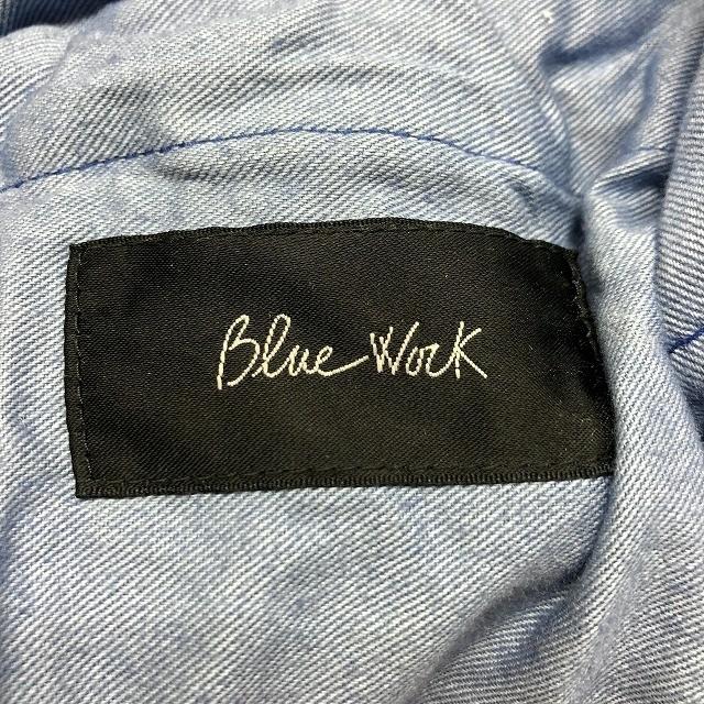 BLUE WORK TOMORROWLAND ブルーワーク トゥモローランド 0 メンズ パンツ テーパード 無地 ジップフライ 綿×ポリウレタン ブルー系 青系｜undo-rowa｜02