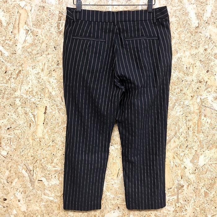 HAS IDEAL トラウザーズ パンツ スラックス ストレッチ トロピカル生地 テーパード フロントホック L ブラック×ブラウン レディース |  | 02