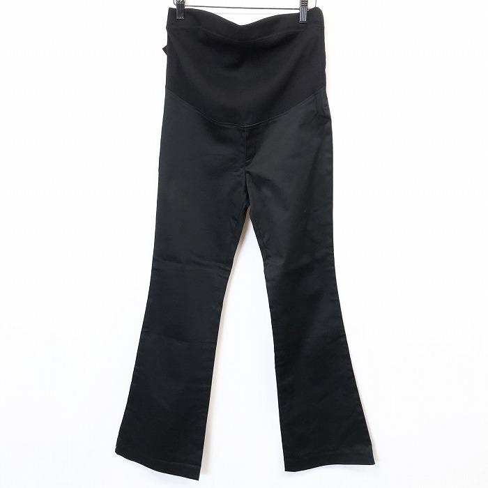 エンジェリーベ 【新品】ANGELIEBE マタニティ パンツ ブーツカット ストレッチ ウエストにリブとゴム 綿×ポリウレタン 11T 黒 レディース | ANGELIEBE