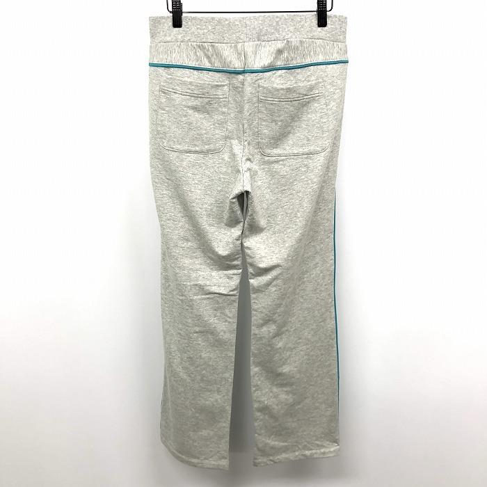 NIKE 若干薄手 スウェット フレアパンツ 裏毛 綿×ポリエステル×ポリウレタン M ヘザーグレー×エメラルドグリーン 杢グレー レディース | NIKE | 01