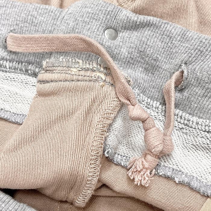 RealBvoice - 32 メンズ チノパンツ ウエストにゴムと紐 ストレッチ ロゴ 刺繍 ワッペン ブラウンベージュ系×ヘザーグレー ベージュ系 | RealBvoice | 03