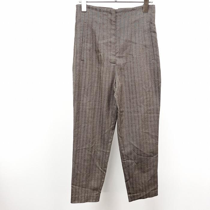 ZARA（ザラ） テーパードパンツ ヘリンボーン ベルトループ無し