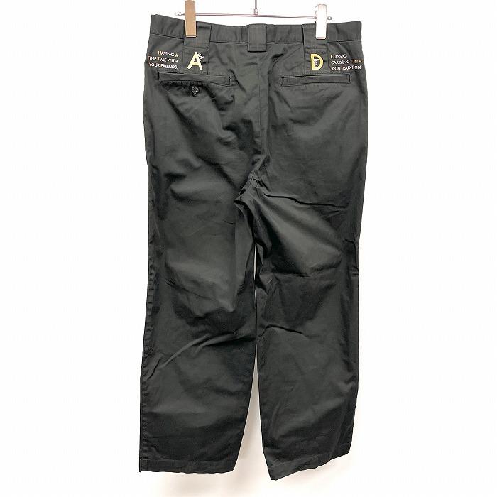 adabat（アダバット） ゴルフ ワイドパンツ 英字刺繍 2タック