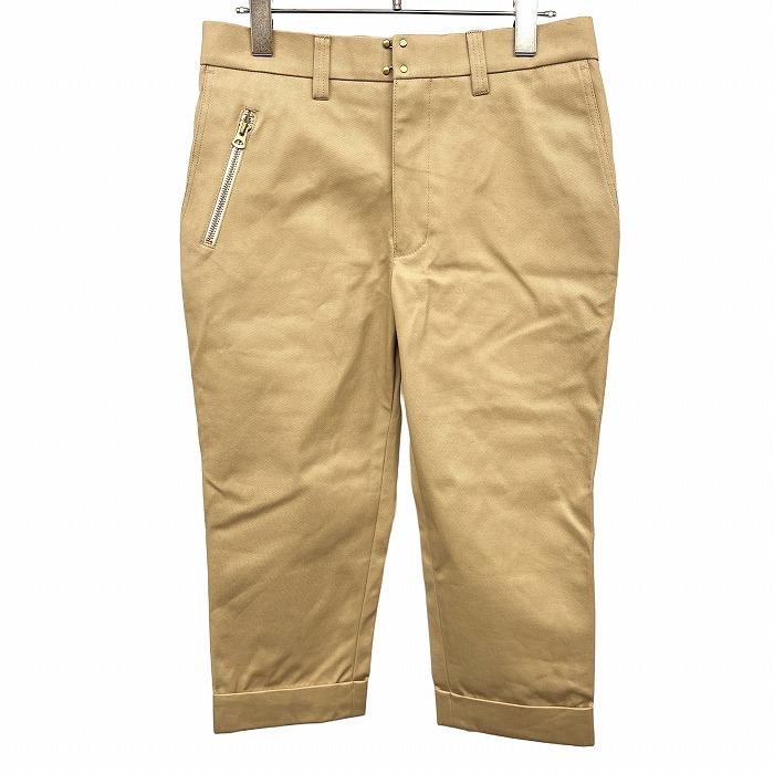 02DERIV. クロップド チノパンツ 裾ダブル 裾にストライプテープ