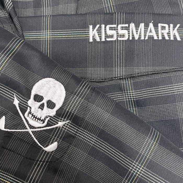 kissmark（キスマーク） 薄手 ゴルフ カーゴパンツ チェック スカル