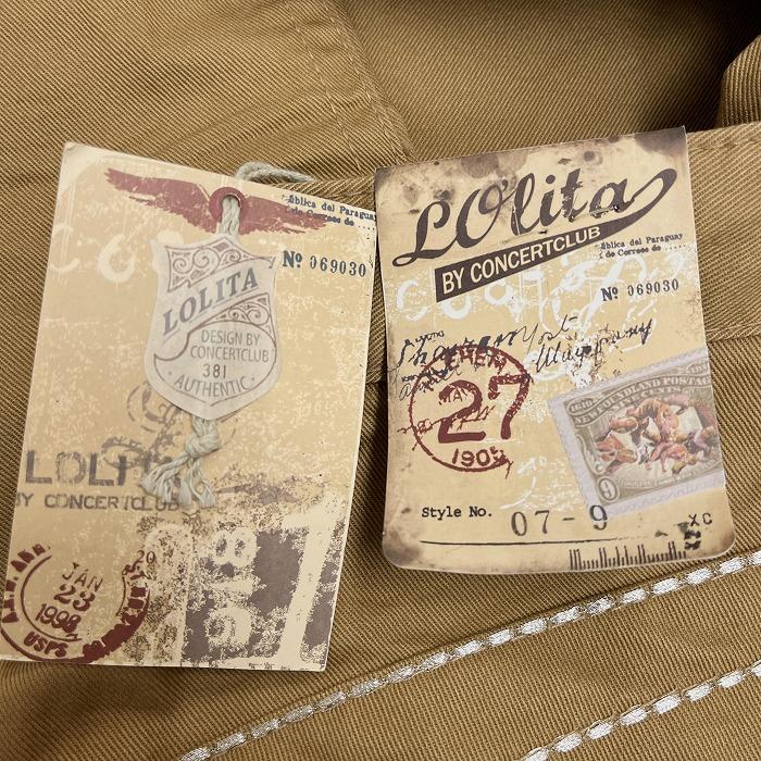 ロリータジーンズ 【新品】LOLITA JEANS チノパンツ USED加工 ストレート ジップフライ ロゴパッチ 綿100% 27 ブラウン 茶 レディース | LOLITA JEANS | 02