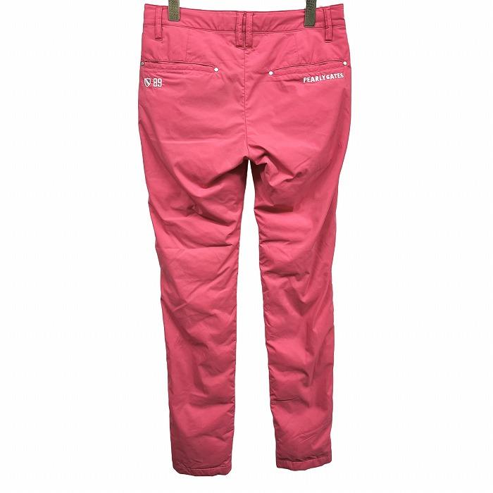 パーリーゲイツ 赤色スリムフィットパンツ パーリーゲイツ 花柄