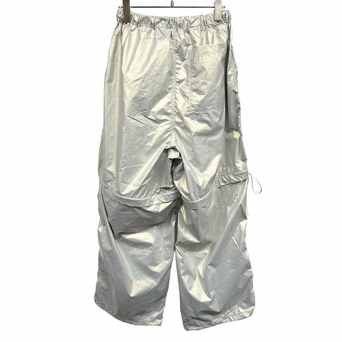 【新品】RODEO CROWNS WIDE BOWL 薄手 光沢感 ワイド ベイカーパンツ ナイロン100% Free ゴールドグレー イエローシルバー系 レディース |  | 01