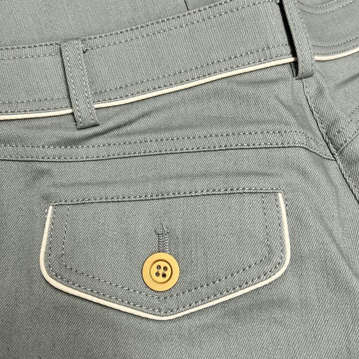 JUDY COLLECTION ワイドパンツ センターシーム ストレート ストレッチ 綿×ポリウレタン 38 ヘザーブルーグリーン 青緑系 レディース | ジュディ | 02