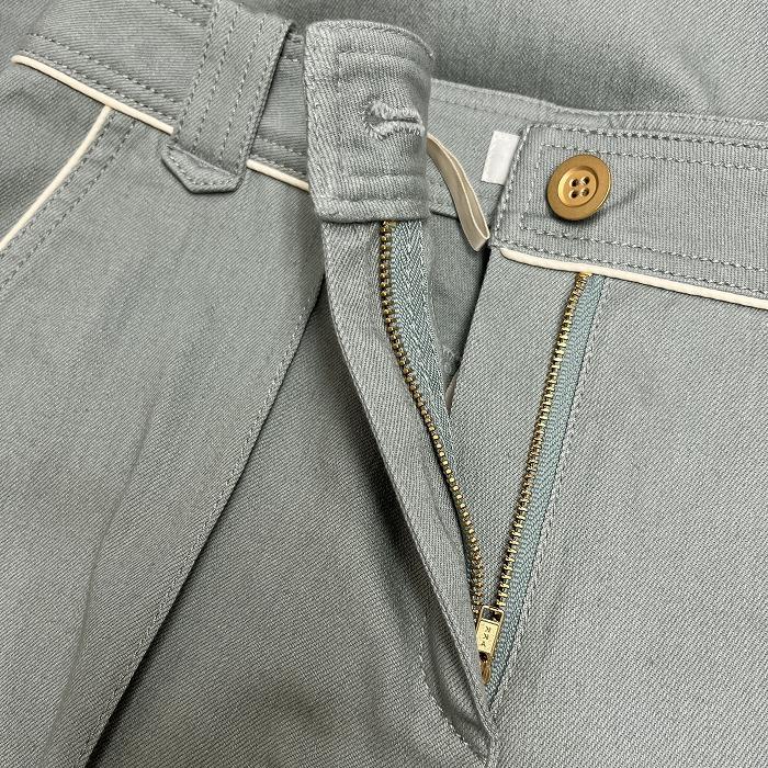 JUDY COLLECTION ワイドパンツ センターシーム ストレート ストレッチ 綿×ポリウレタン 38 ヘザーブルーグリーン 青緑系 レディース | ジュディ | 03