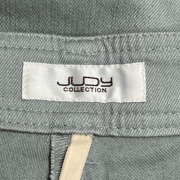 JUDY COLLECTION ワイドパンツ センターシーム ストレート ストレッチ 綿×ポリウレタン 38 ヘザーブルーグリーン 青緑系 レディース | ジュディ | 04