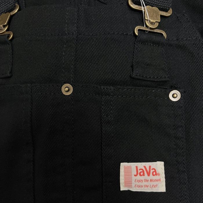 ジャバ 【新品】JaVa オーバーオール サロペット ワイド パンツ テーパード 両サイドにボタン ファスナー無し 綿100% M 黒 レディース | Java | 02