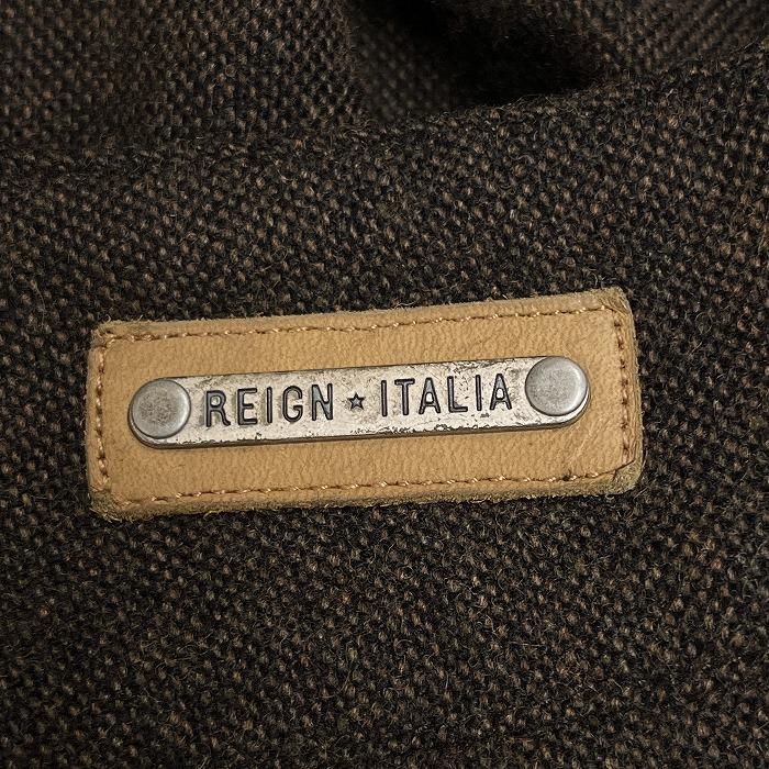 REIGN 起毛 スキニーパンツ ボタンフライ テーパード 裾ボタン 無地 ウール×ポリ(ラベル：牛革) 26 杢ブラウン メンズ(レディース？) | RAEN | 05