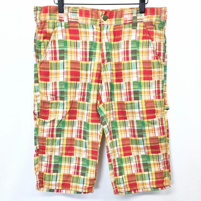受注生産品 新品 チェック柄 ハーフパンツ L savingssafari.com