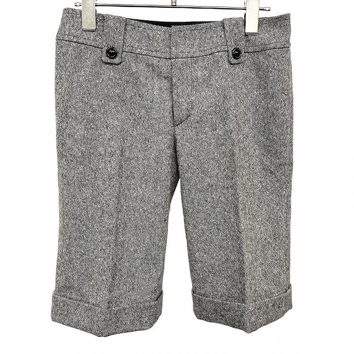 INDIVI インディヴィ ショートパンツ ハーフパンツ 裾ダブル 微