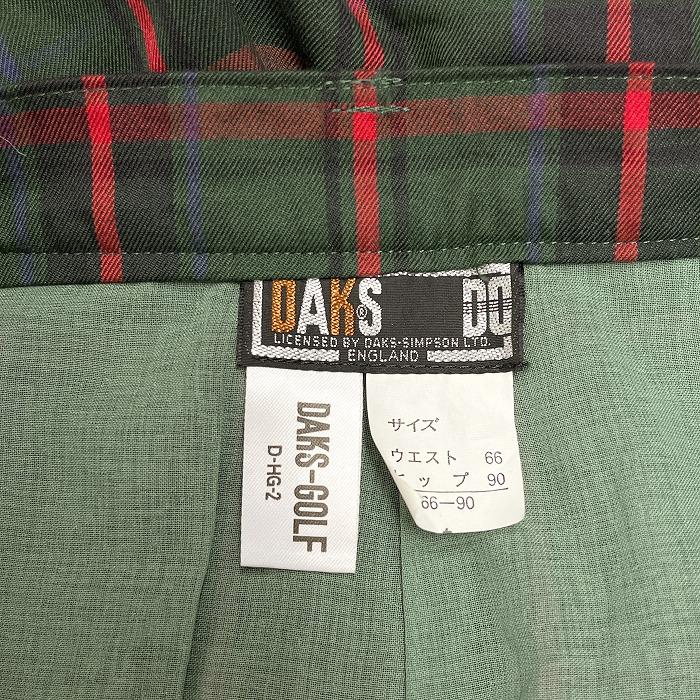 DAKS GOLF チェックキュロット DAKS ダックス ゴルフ GOLF ラップスカート風キュロット ハーフ