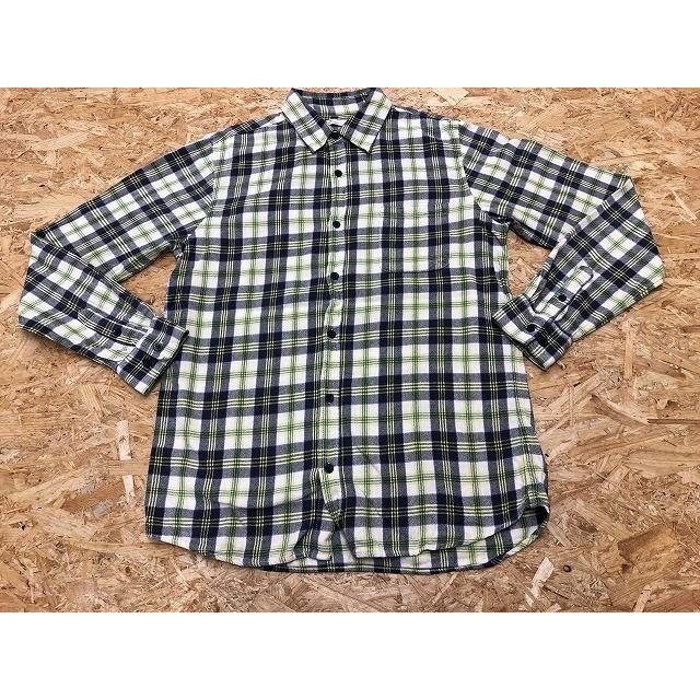 Global Work グローバルワーク Mサイズ メンズ シャツ チェック 長袖 イエロー ネイビー オフホワイト Sl Undo Rowa ヤフー店 通販 Yahoo ショッピング