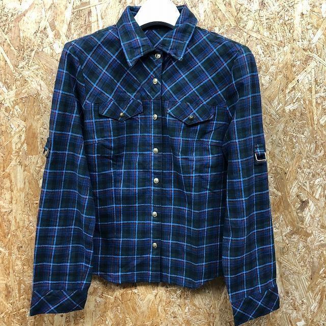 CECIL McBEE（セシルマクビー） 起毛シャツ チェック柄 メタルボタン