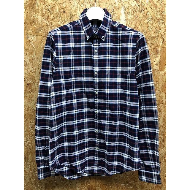 Zara Man ザラマン Sサイズ メンズ シャツ Slim Fit ボタンダウン B D チェック柄 ポケット無し 長袖 綿100 赤茶 紺 白 こげ茶 Sl Undo Rowa ヤフー店 通販 Yahoo ショッピング