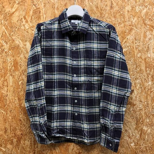 Global Work グローバルワーク S メンズ シャツ ソフトネル 起毛 胸ポケット付き チェック柄 長袖 レギュラーカラー 綿100 紺 緑 黄 白 Sl Undo Rowa ヤフー店 通販 Yahoo ショッピング