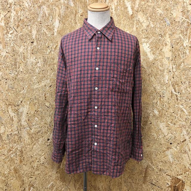 Uniqlo ユニクロ Xl メンズ シャツ 大きいサイズ チェック柄 胸ポケット付き 長袖 綿100 ベイクドカラー レッド系 ネイビー系 Sl Undo Rowa ヤフー店 通販 Yahoo ショッピング