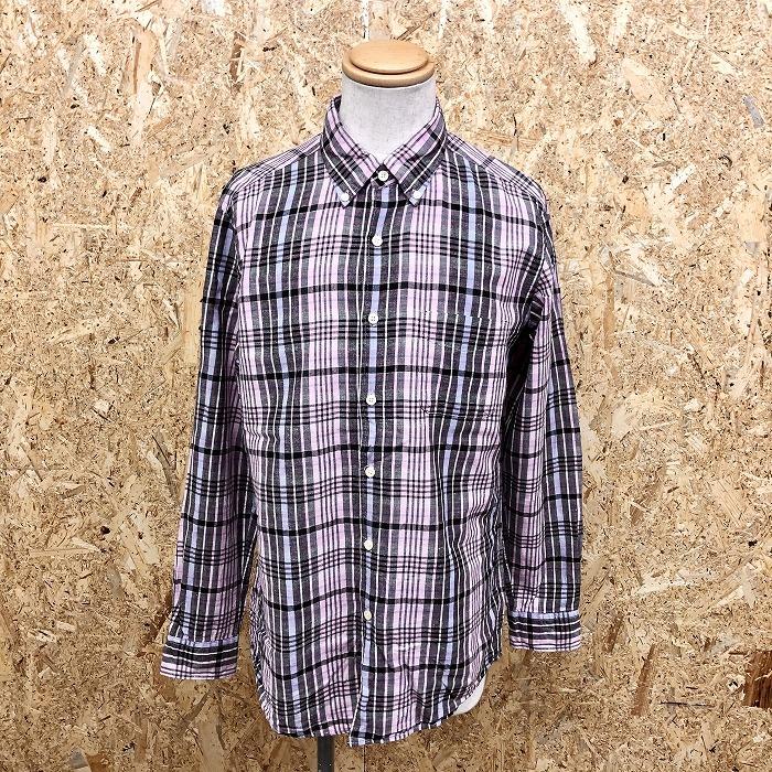 Uniqlo ユニクロ L メンズ シャツ Linen Blend リネンブレンド ボタンダウン チェック柄 胸ポケット付き 長袖 綿 麻 ピンク 薄紺 黒 Sl Undo Rowa ヤフー店 通販 Yahoo ショッピング