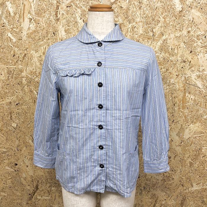 定価33000円 myne 半袖 柄シャツMARKAWEAR（ブルー・ネイビー