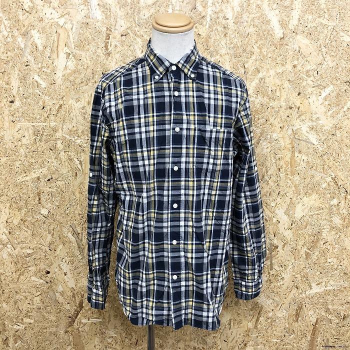 Gap ギャップ メンズ ボタンダウンシャツ チェック 胸ポケット付き 袖ロールアップ 長袖 綿100 ネイビー イエロー ホワイト Sl036 Undo Rowa ヤフー店 通販 Yahoo ショッピング