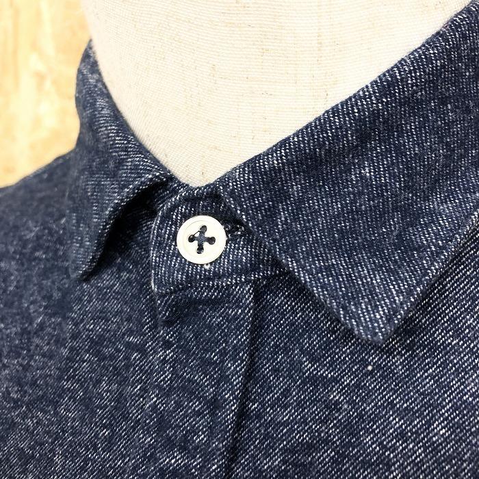 Nano Universe ナノユニバース S メンズ シャツ ピーチ起毛 生地感しっかりめ ボーダー ポケット 長袖 綿100 ヘザーネイビー ホワイト Sl Undo Rowa ヤフー店 通販 Yahoo ショッピング