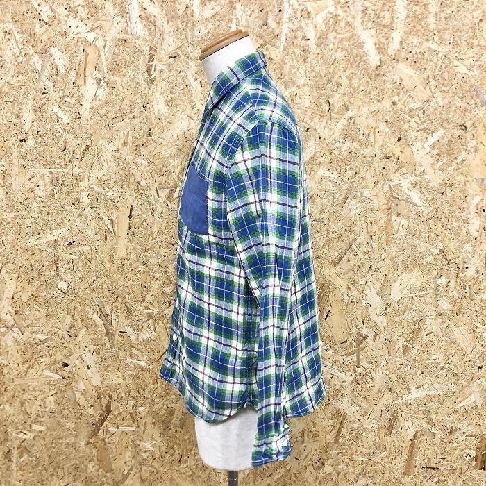 URBAN RESEARCH アーバンリサーチ 38 メンズ シャツ チェック柄 胸ポケット付き レギュラーカラー 長袖 麻100% 青系×黄×黄緑×赤×白系 | URBAN RESEARCH | 02