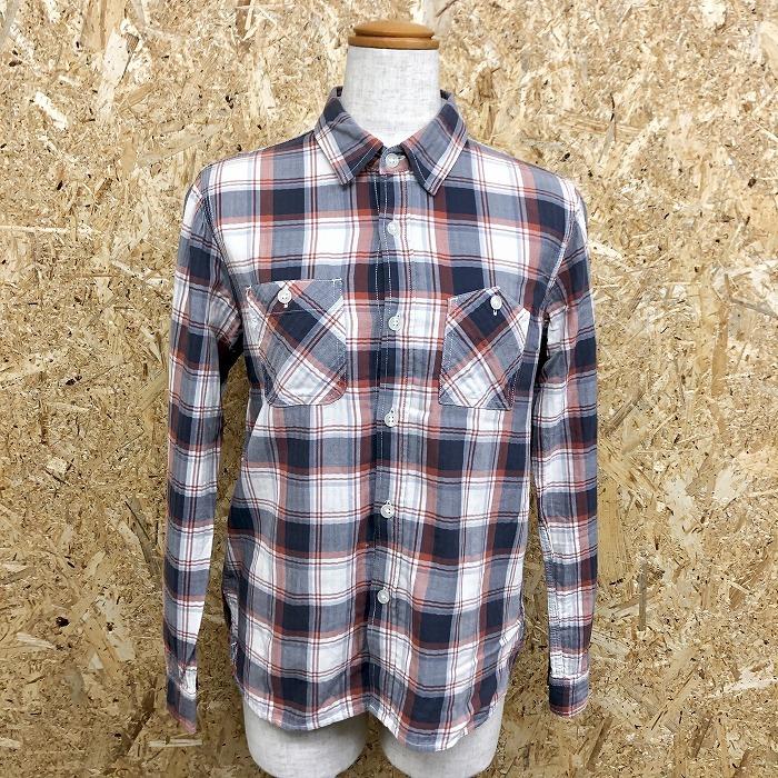 EDWIN（エドウィン） L レディース シャツ ヘリンボーン×チェック柄 両