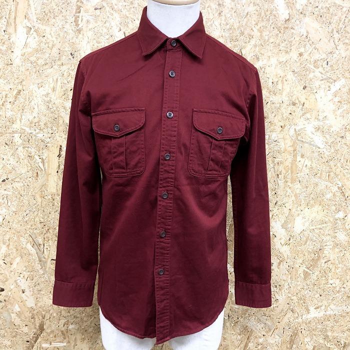 Uniqlo ユニクロ S メンズ シャツ 両胸ポケット 無地 レギュラーカラー 長袖 ラウンドテール 綿100 コットン100 ボルドー くすみ赤系 Sl Undo Rowa ヤフー店 通販 Yahoo ショッピング