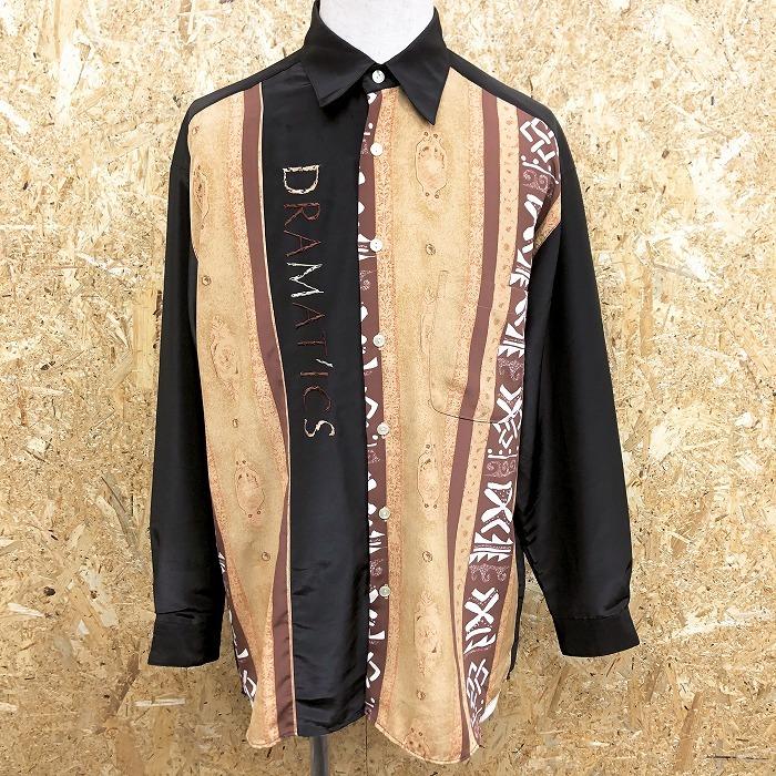 日本製】 CRAYSUN シャツ アート柄 英字刺繍 『DRAMATICS