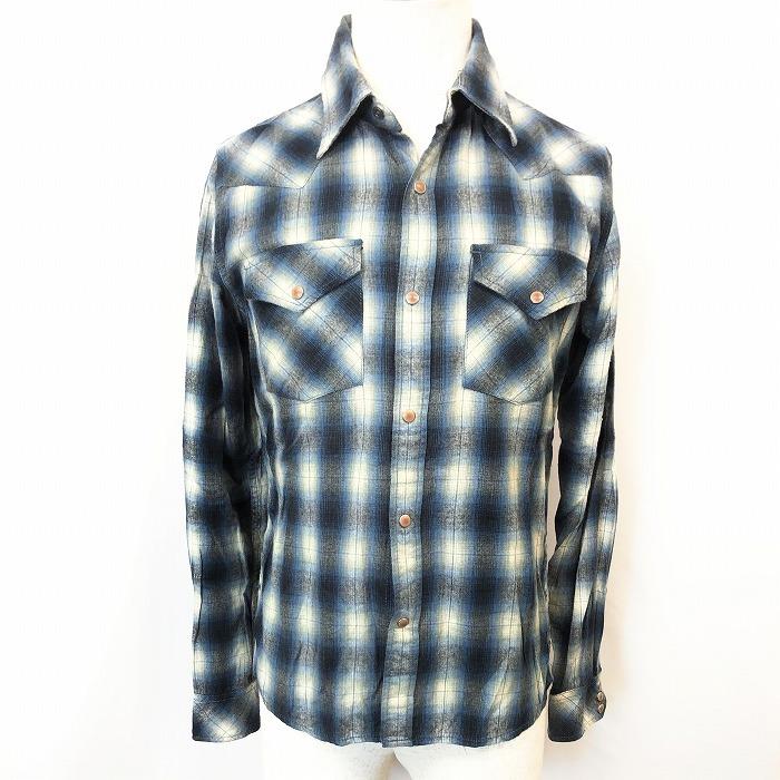 Nano Universe ナノユニバース 38 メンズ レディース チェックシャツ 起毛 ウエスタン ドットボタン 長袖 青 黒 オフホワイトなど Sl Undo Rowa ヤフー店 通販 Yahoo ショッピング