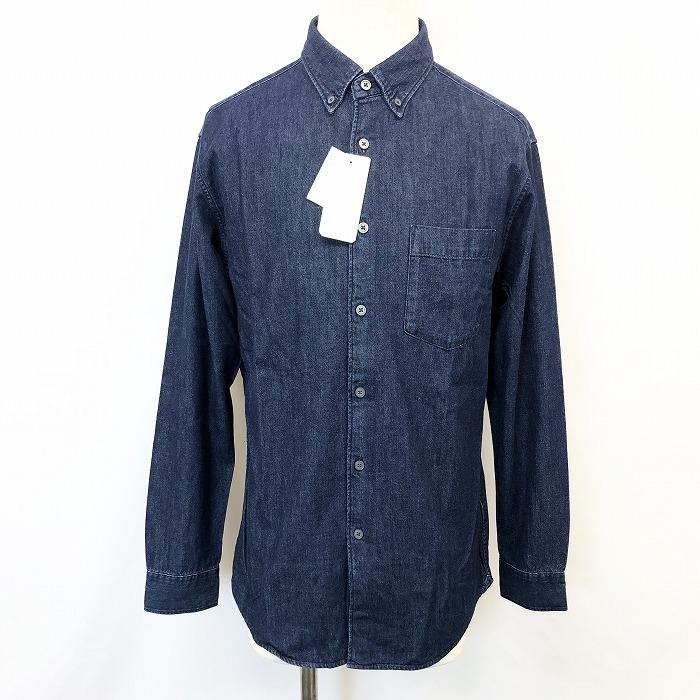 新品 Uniqlo ユニクロ L メンズ デニムシャツ ボタンダウンシャツ 胸ポケット フライフロント 無地 長袖 綿100 コットン ネイビー 紺 Sl Undo Rowa ヤフー店 通販 Yahoo ショッピング