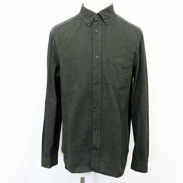 L O G G H M エイチアンドエム M メンズ ボタンダウンシャツ ポケットシャツ 胸ポケット 無地 長袖 綿100 コットン モスグリーン 緑色 Sl Undo Rowa ヤフー店 通販 Yahoo ショッピング
