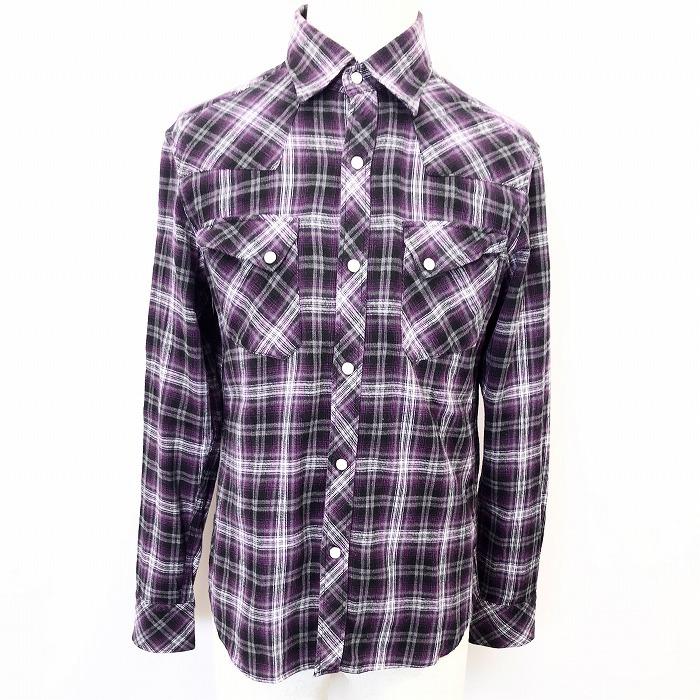 Comme Ca Ism コムサイズム M メンズ 起毛チェックシャツ ソフトネル ウエスタン ドットボタン 長袖 服 綿100 パープル グレー ブラック Sl Undo Rowa ヤフー店 通販 Yahoo ショッピング