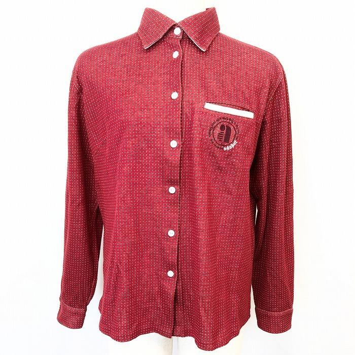 adabat（アダバット） 長袖カットソーシャツ 胸ポケット 刺繍 フレンチ