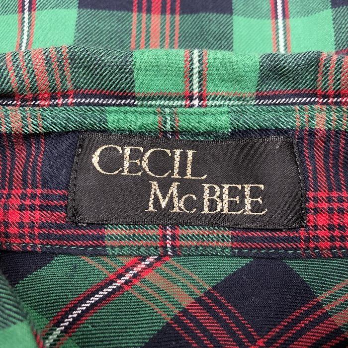 Cecil Mcbee セシルマクビー M レディース シャツチュニック ロングシャツワンピース チェック 細身 タイトめ 長袖 綿100 グリーン 緑 Sl Undo Rowa ヤフー店 通販 Yahoo ショッピング