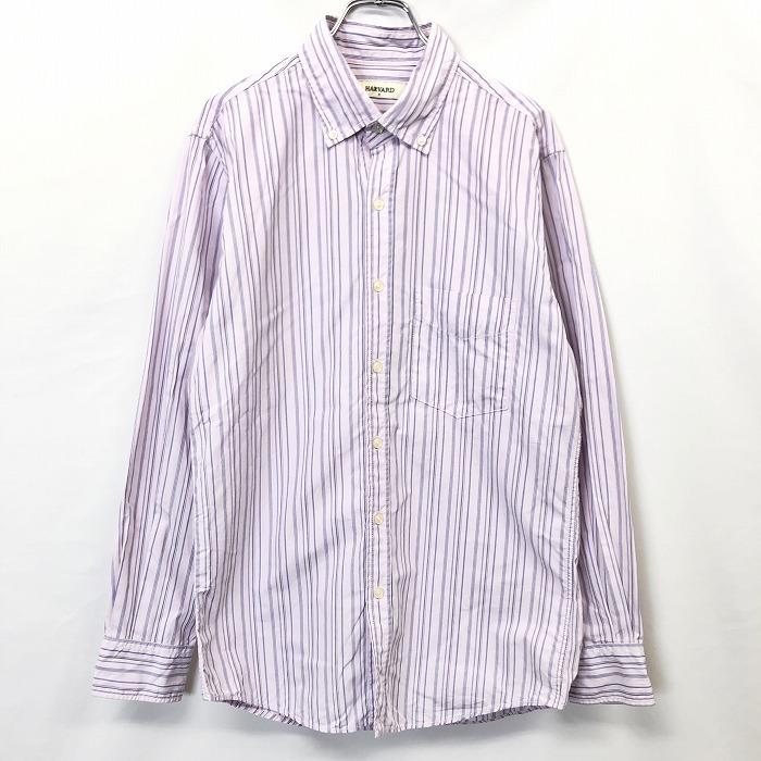 Drake's BDシャツ ストライプ柄 パープル 39 Drake's マルチストライプ